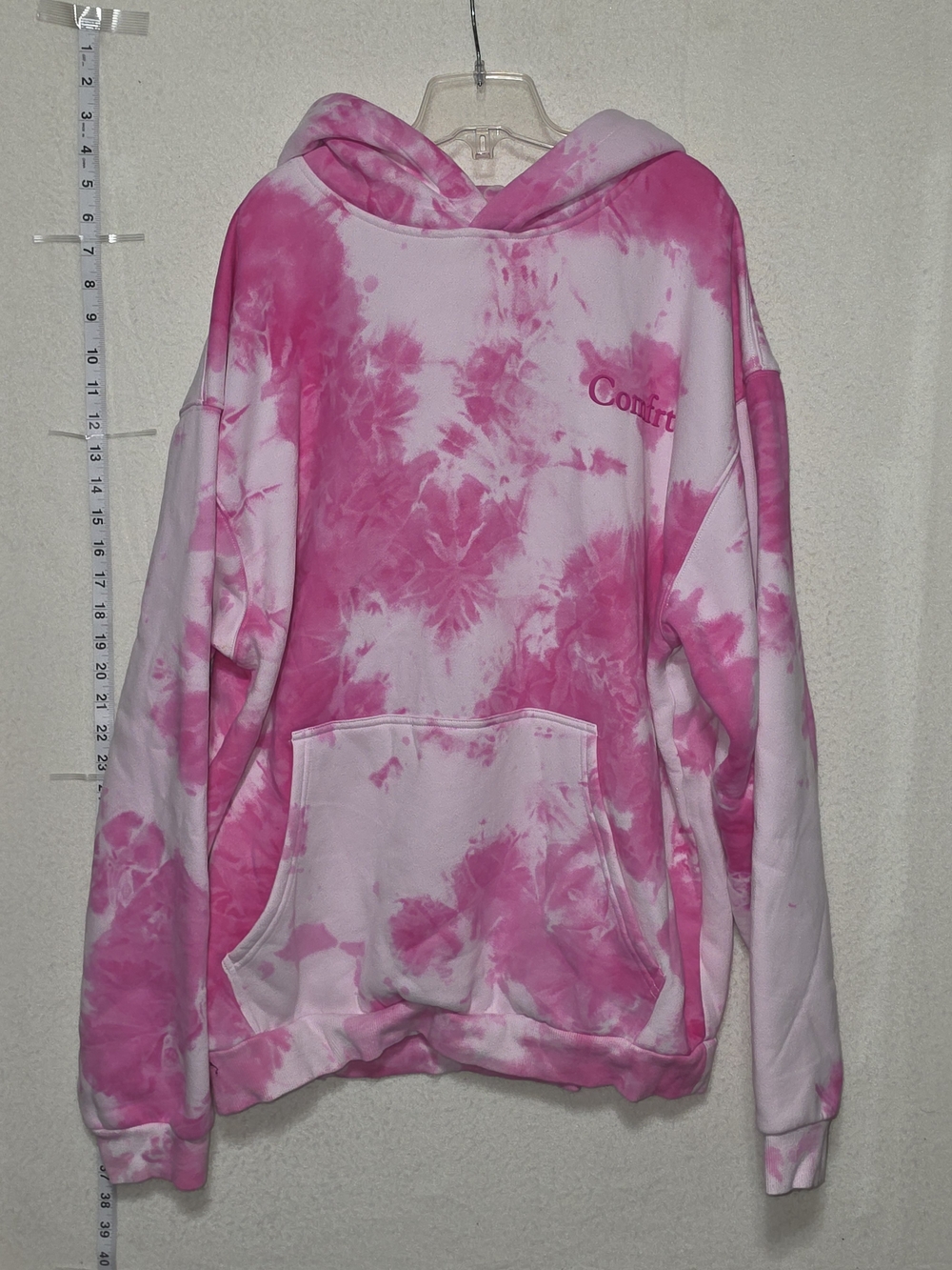 Comfort Oversize Pink Tie-Dye Hoodie Sweatshirt